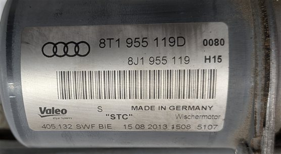 Thumbnail 6: 08-17 AUDI A5 S5 RS5 (B8 8T) COUPE FRONT WINDSHIELD WIPER MOTOR & LINKAGE