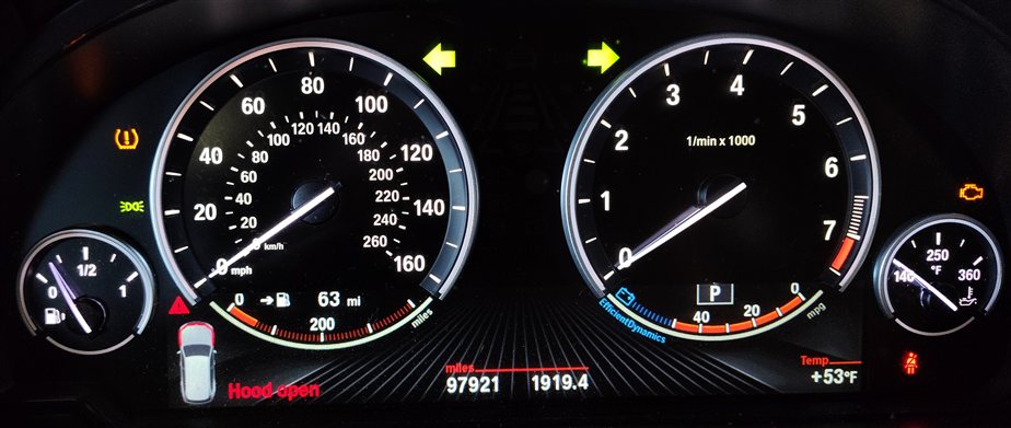 Thumbnail 2: 14-18 BMW X5 (F15) SPEEDOMETER ECM DME CAS IMMOBILIZER KEY MODULE SET MPH (97k)