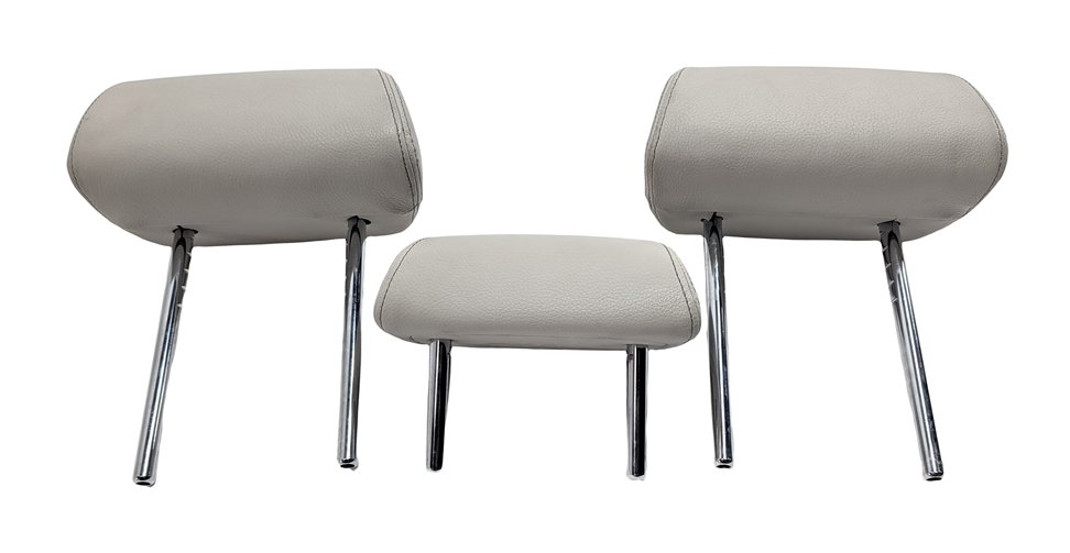 Thumbnail 2: 2014-2018 BMW X5 (F15) REAR DAKOTA LEATHER SEAT HEADREST SET/3 (Ivory)