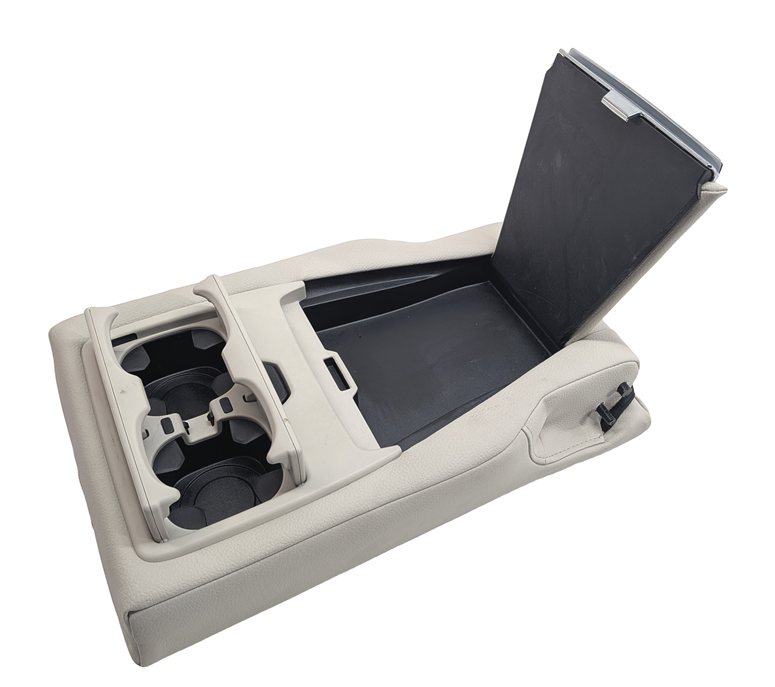 Thumbnail 5: 2014-2018 BMW X5 (F15) REAR CENTER ARMREST CUP HOLDER LEATHER (Ivory)