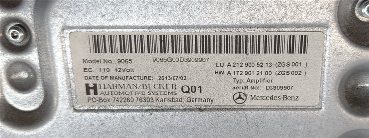Thumbnail 6: 2012-2015 MERCEDES C E G GLK CLASS (W204 W212 X204 X463) BECKER AUDIO AMPLIFIER