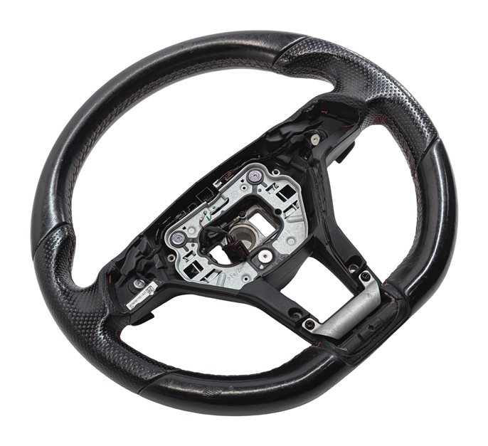 13-15 MERCEDES C300 C350 C63 AMG E350 STEERING WHEEL w/PADDLES LANE KEEP (Black)