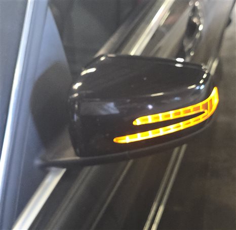 Thumbnail 2: 12-15 MERCEDES C CLASS W204 LEFT HEATED MEMORY AUTODIM BLIND DOOR MIRROR (Black)