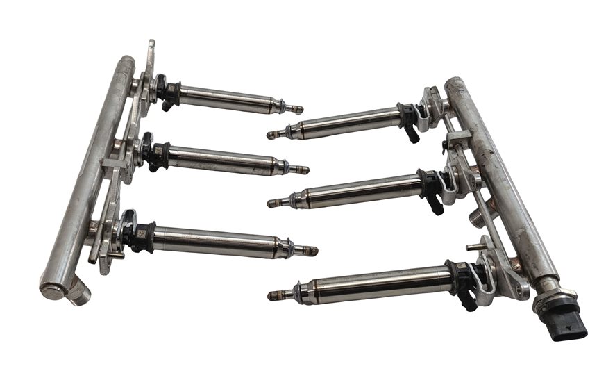 Thumbnail 2: 2014 MERCEDES C350 COUPE (W204) 3.5L (276.957) ENGINE FUEL INJECTOR w/RAIL SET/6