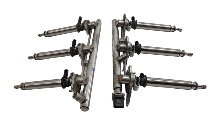 Thumbnail 5: 2014 MERCEDES C350 COUPE (W204) 3.5L (276.957) ENGINE FUEL INJECTOR w/RAIL SET/6