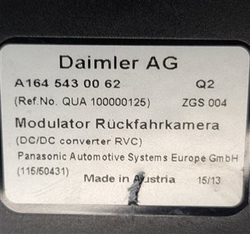Thumbnail 5: 2014 MERCEDES C350 COUPE (W204) REAR VIEW BACKUP CAMERA CONTROL MODULE COMPUTER