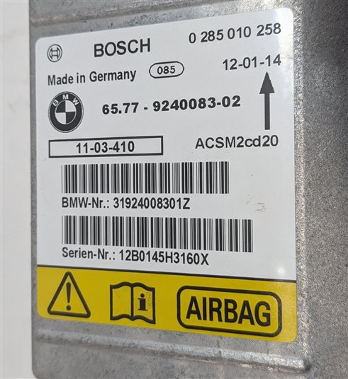 Thumbnail 6: 07-14 BMW 128i 135i X1 X5 X5M X6 X6M (E84 E87 E70 E71) SRS BAG CONTROL MODULE