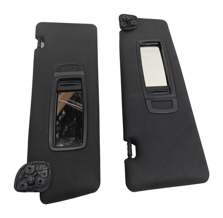 Thumbnail 2: 07-13 BMW X5 X5M (E70) FRONT LEFT & RIGHT SUN VISOR SUNVISOR SHADE SET 2 (Black)