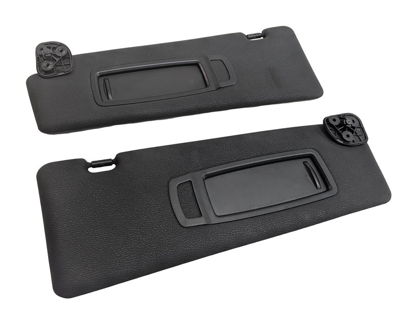 Thumbnail 3: 07-13 BMW X5 X5M (E70) FRONT LEFT & RIGHT SUN VISOR SUNVISOR SHADE SET 2 (Black)