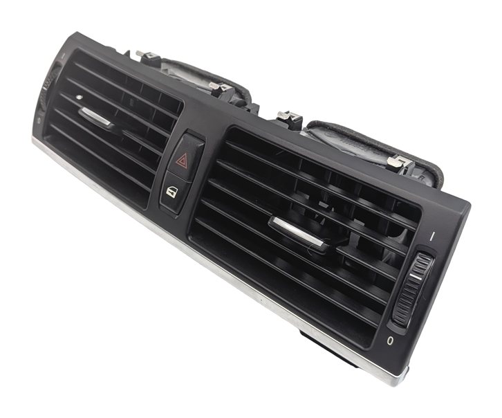 2012 BMW X5 (E70) FRONT CENTER DASH HEAT AIR AC VENT w/ HAZARD SWITCH (Black)