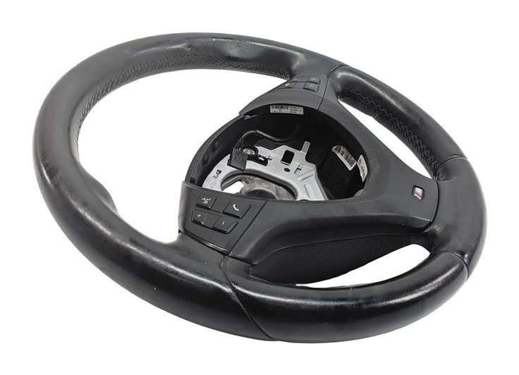 Thumbnail 3: 2007-2013 BMW X5 (E70) FRONT LEFT DRIVER M-SPORT LEATHER STEERING WHEEL (BLACK)