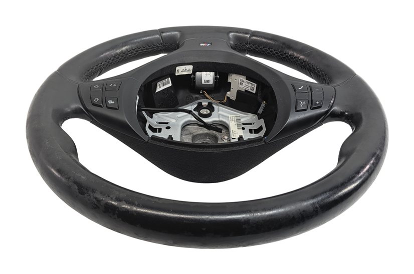 Thumbnail 4: 2007-2013 BMW X5 (E70) FRONT LEFT DRIVER M-SPORT LEATHER STEERING WHEEL (BLACK)