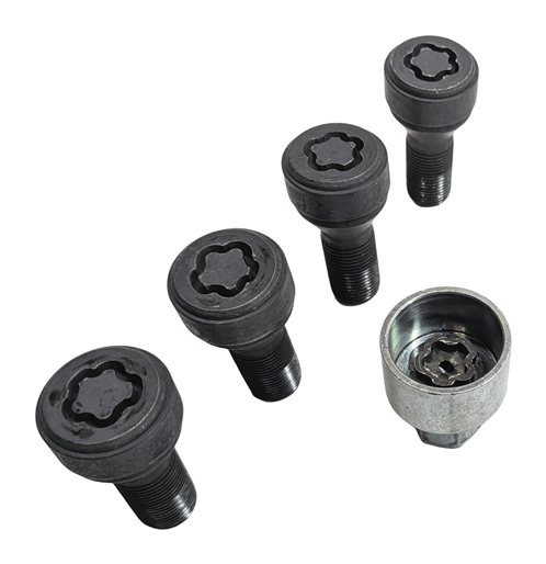 Thumbnail 2: 2012 BMW X5 (E70) WHEEL LOCK LUG BOLT SET/4 w/ KEY AFTERMARKET