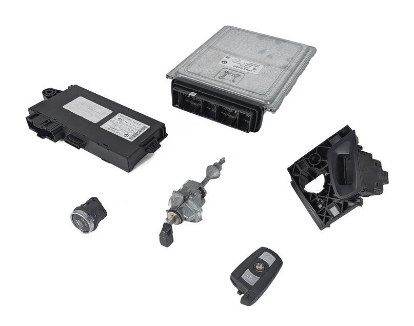 08-13 BMW X5 X6 (E70 E71) 4.4L N63 ENGINE DME CAS 3 IMMOBILIZER MODULE KEY SET