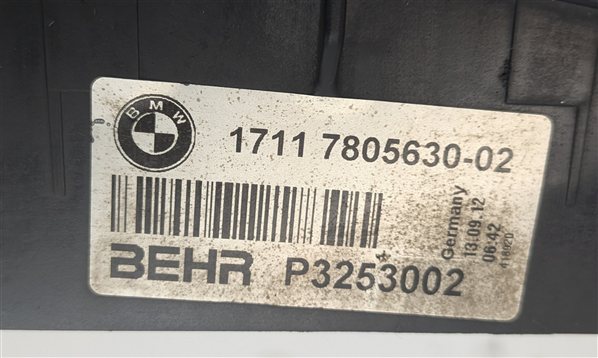 Thumbnail 6: 10-19 BMW 5 6 7 (F01 F06 F07 F10 F12) FRONT LEFT DRIVER SIDE AUXILIARY RADIATOR