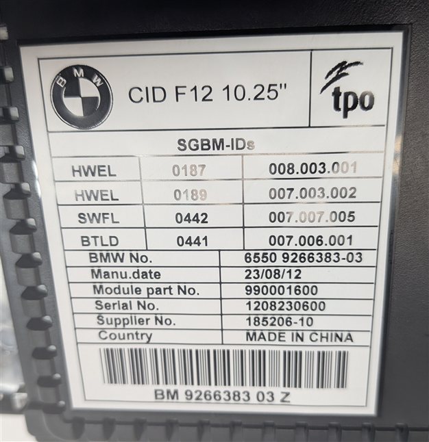 Thumbnail 5: 13-16 BMW 640i 650i M6 M (F06 F12 F13) 10.25" RADIO STEREO GPS NAVIGATION SCREEN