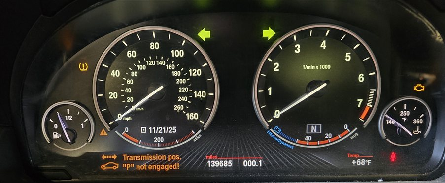 Thumbnail 2: 11-14 BMW 528i 535i 550i 640i 650i 740i 750i (F10) SPEEDOMETER MPH CLUSTER(139k)