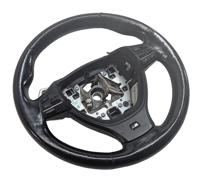 11-13 BMW 5 6 7 F10 F06 F01 3 SPOKE w/ LANE DEPART HEATED STEERING WHEEL (Black)