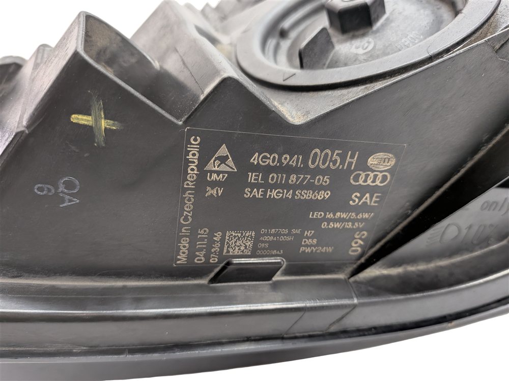 Thumbnail 8: 16-18 AUDI A6 S6 C7 4G8 FRONT LEFT DRIVER SELF ADJUST XENON HEADLIGHT w/ LED DRL