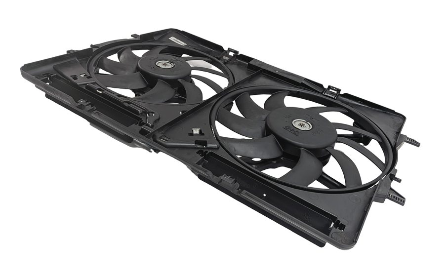 Thumbnail 3: 16-18 AUDI A6 Q3 C7 8U 2.0L TURBO ENGINE RADIATOR COOLING FAN w/SHROUD ASSEMBLY