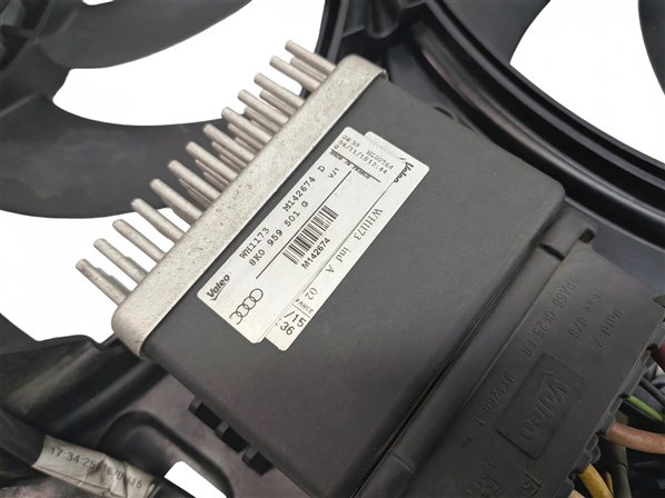 Thumbnail 6: 16-18 AUDI A6 Q3 C7 8U 2.0L TURBO ENGINE RADIATOR COOLING FAN w/SHROUD ASSEMBLY