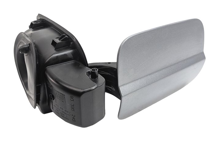 Thumbnail 4: 2012-2018 AUDI A6 S6 (C7) FUEL TANK DOOR LID COVER TRIM w/ HOUSING (Gray)