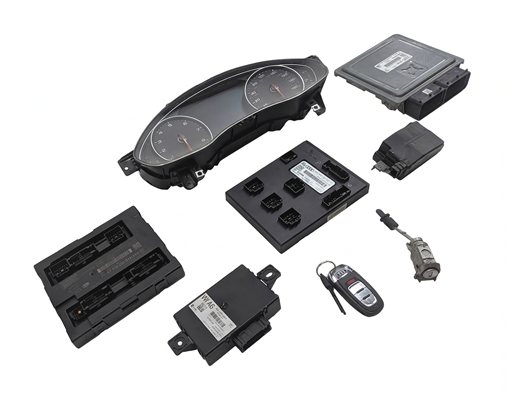 2016 AUDI A6 (4G) CYNB ECM BCM CLUSTER GATEWAY KEY COMPUTER MODULE SET