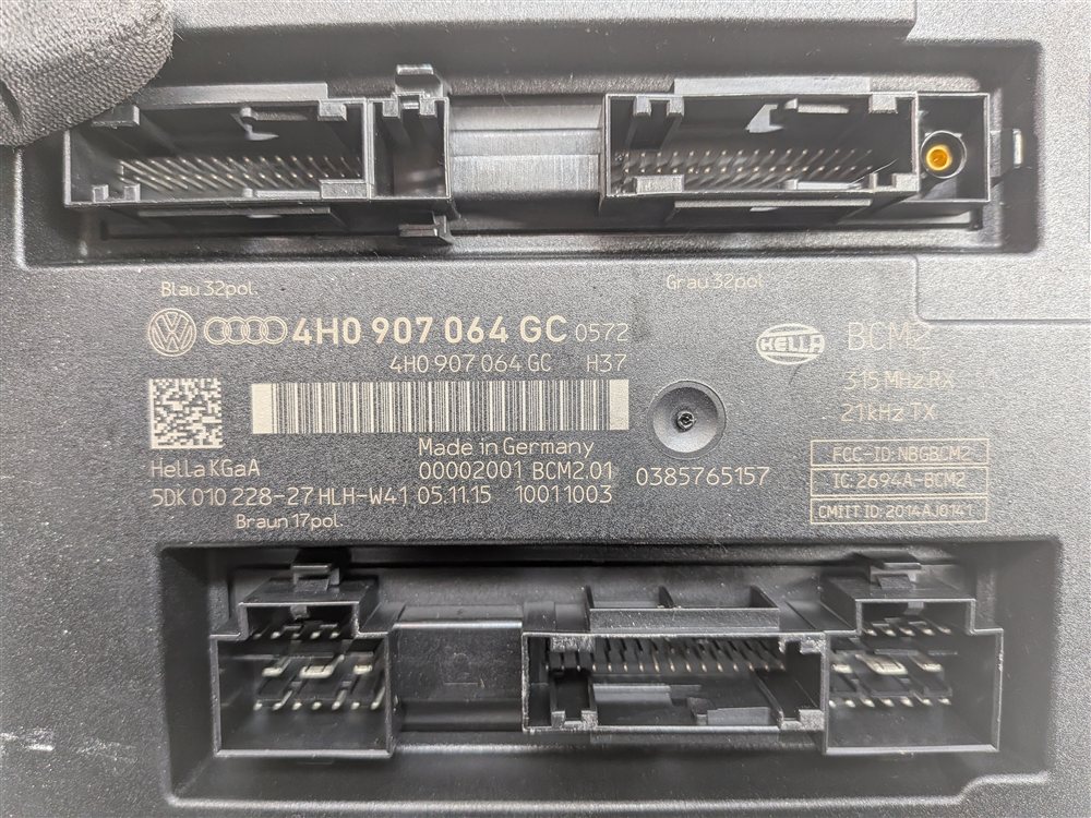 Thumbnail 28: 2016 AUDI A6 (4G) CYNB ECM BCM CLUSTER GATEWAY KEY COMPUTER MODULE SET