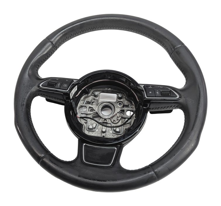 Thumbnail 2: 12-18 A6 A7 S6 S7 RS7 3 SPOKE TIPTRONIC STEERING WHEEL & PADDLE SHIFTERS (Black)