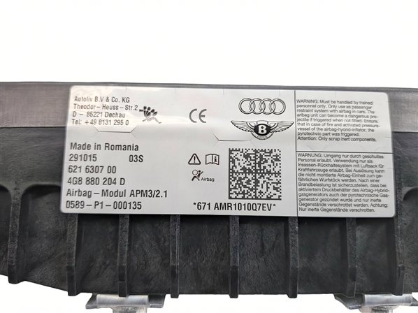 Thumbnail 8: 14-18 AUDI A6 A7 S6 S7 RS7 C7 4G8 FRONT RIGHT PASSENGER DASH SRS AIRBAG AIR BAG