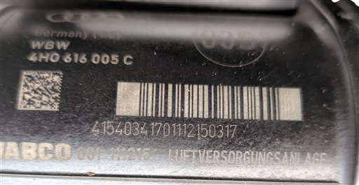 Thumbnail 7: 2007-2018 AUDI A8 S8 (D3 D4 4H) AIR SUSPENSION COMPRESSOR PUMP MOTOR