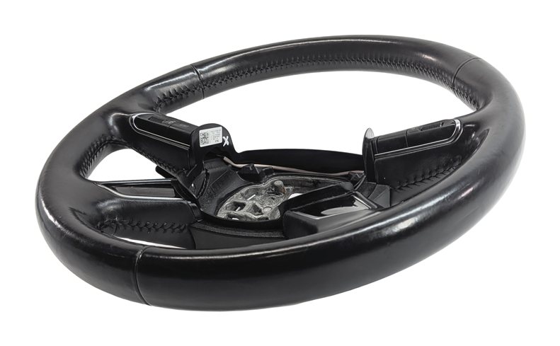 Thumbnail 3: 2011-2014 AUDI A8 (D4 4H) LEATHER MULTIFUNCTION STEERING WHEEL w/PADDLES (Black)