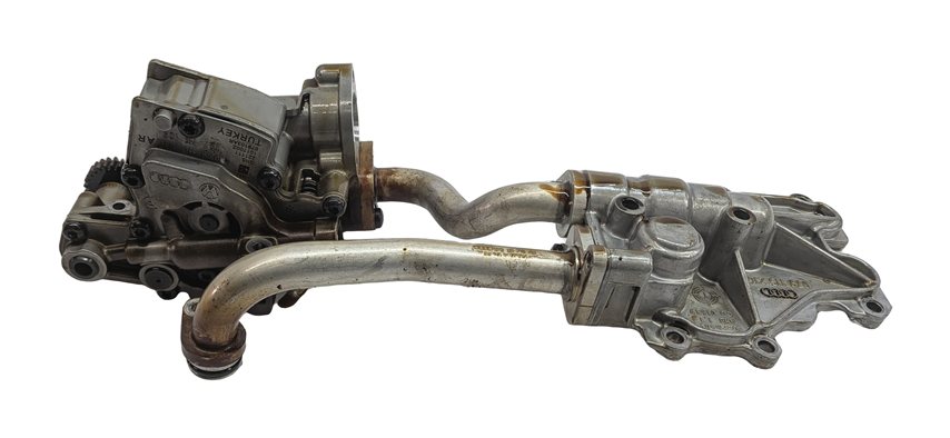 Thumbnail 3: 2012 AUDI A8 (D4 4H) 4.2L (CDRA) ENGINE OIL FLUID PUMP w/PIPE ASSEMBLY
