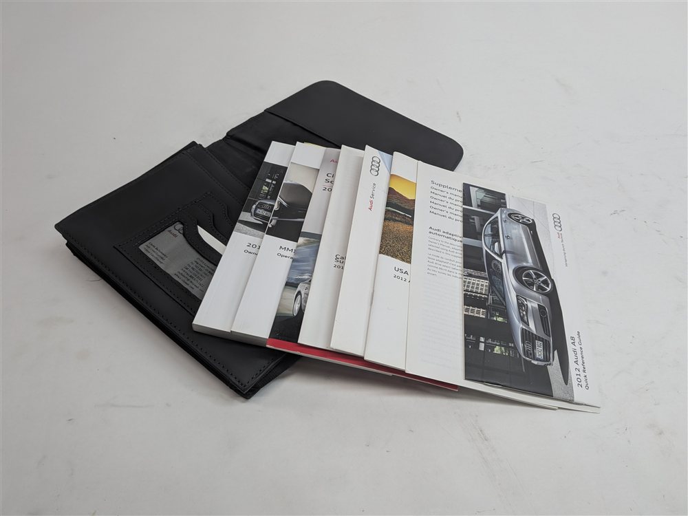 2012 AUDI A8 (D4 4H) 4.2L OWNER'S MANUAL BOOKLET w/LEATHER CASE SET
