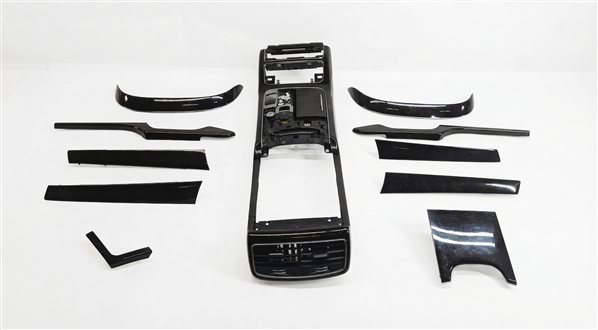 2012 AUDI A8 (D4 4H) INTERIOR DASH DOOR CONSOLE TRIM SET/11 (Polished Black)