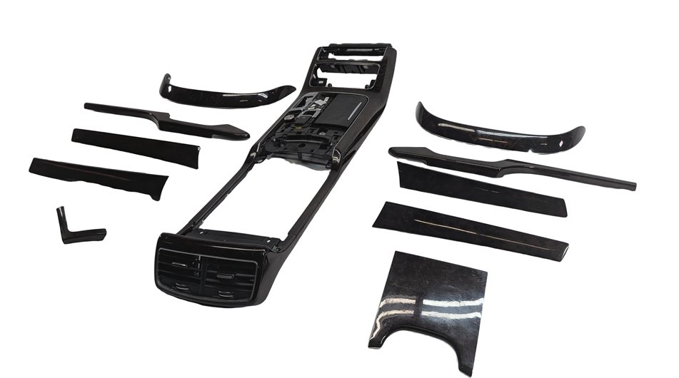 Thumbnail 2: 2012 AUDI A8 (D4 4H) INTERIOR DASH DOOR CONSOLE TRIM SET/11 (Polished Black)