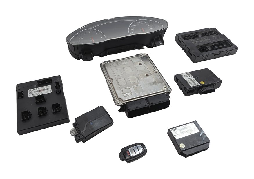 2011-2012 AUDI A8 (D4 4H) 4.2L (CDRA) ECM BCM CLUSTER KESSY GATEWAY KEY SET