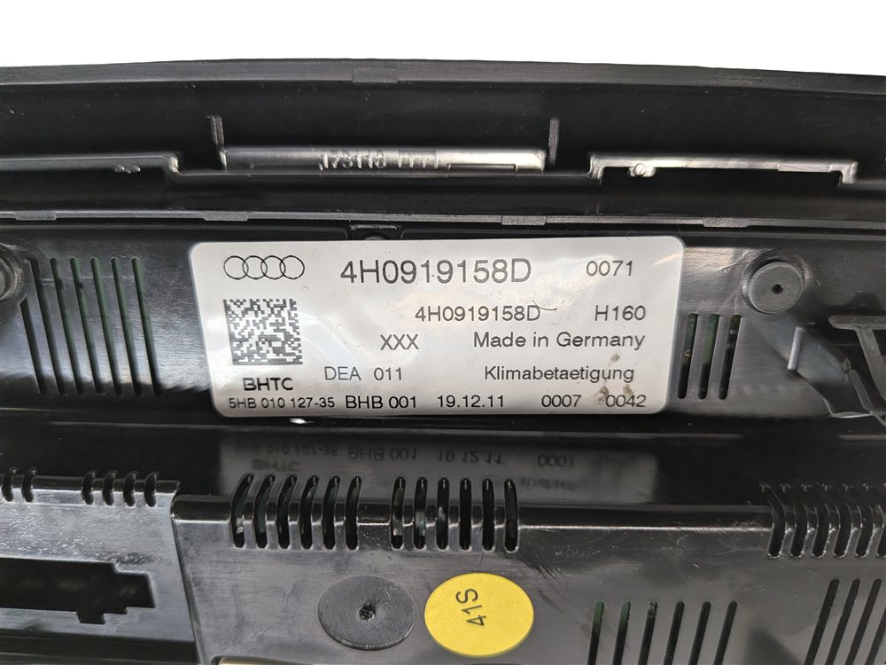 Thumbnail 5: 11-14 AUDI A8 S8 (D4 4H) REAR HEAT AIR AC HVAC CLIMATE CONTROL PANEL