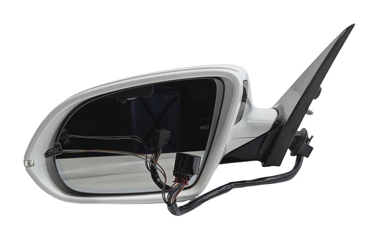 Thumbnail 2: 2011-2014 AUDI A8 S8 D4 4H LEFT MIRROR w/HEAT PFOLD AUTODIM BLIND SPOT (White)
