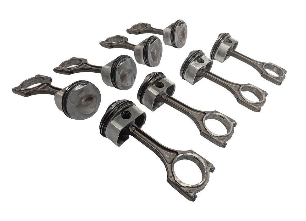Thumbnail 3: 07-12 AUDI A6 A8 Q7 S5 VW TOUAREG C6 4L D3 8T 4.2L PISTON & CONNECTING ROD SET/8
