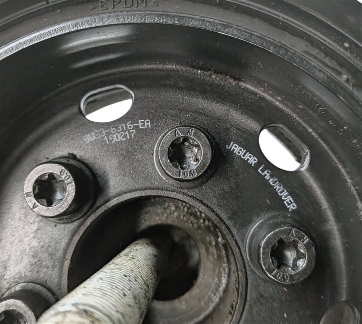 Thumbnail 5: 10-19 JAGUAR F-TYPE XE XF XJ XK ROVER SPORT LR4 3.0L 5.0L SC HARMONIC BALANCER