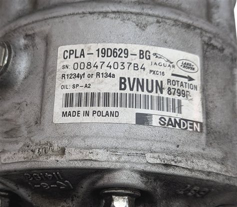 Thumbnail 7: 10-19 JAGUAR XE XF XJ LR4 RANGE ROVER SPORT (L320 L322 L405 L494) A/C COMPRESSOR