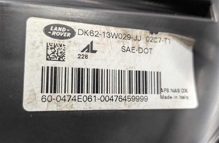 Thumbnail 8: 2014-2017 RANGE ROVER SPORT (L494) RIGHT XENON HID ADAPTIVE HEADLIGHT LIGHT LAMP