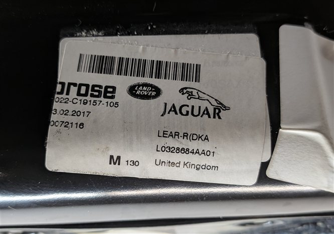 Thumbnail 11: 2014-2020 RANGE ROVER SPORT (L494) RIGHT FRONT PASSENGER SEAT TRACK (16 WAY)