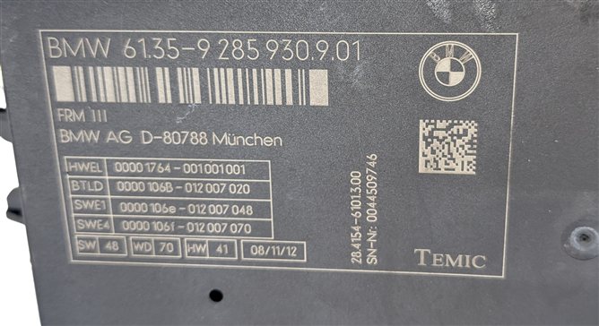 Thumbnail 7: 13-15 BMW 535iGT 550iGT 740i 750i 760i (F01 F02 F07) BODY LIGHT CONTROL MODULE