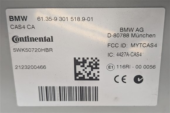 Thumbnail 15: 2013 BMW 750LI F01 4.4L N63 DME CAS4 KEY ECU IMMOBILIZER COMPUTER MODULE SET/5