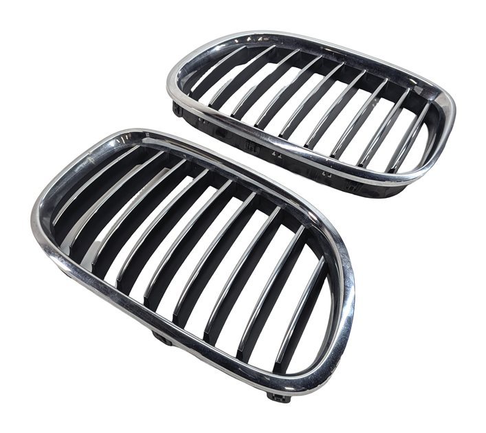 13-15 BMW 7 SERIES F01 F02 F04 FRONT LEFT & RIGHT HOOD KIDNEY GRILLE SET/2