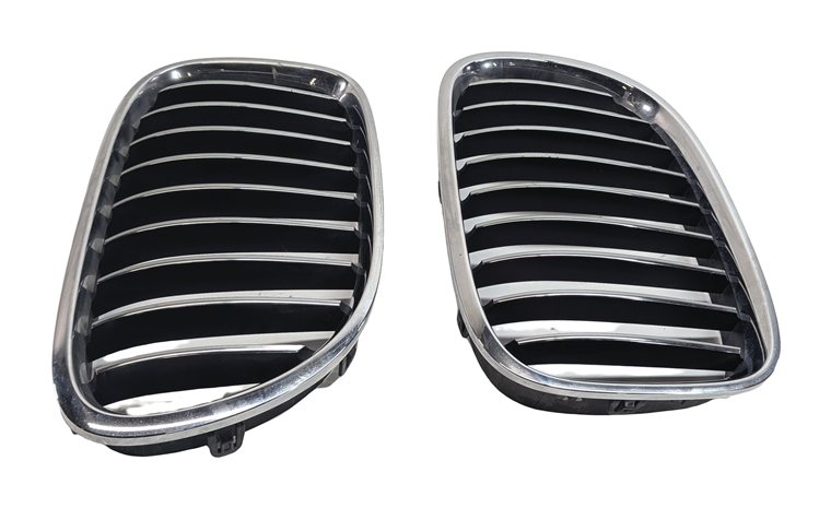 Thumbnail 2: 13-15 BMW 7 SERIES F01 F02 F04 FRONT LEFT & RIGHT HOOD KIDNEY GRILLE SET/2