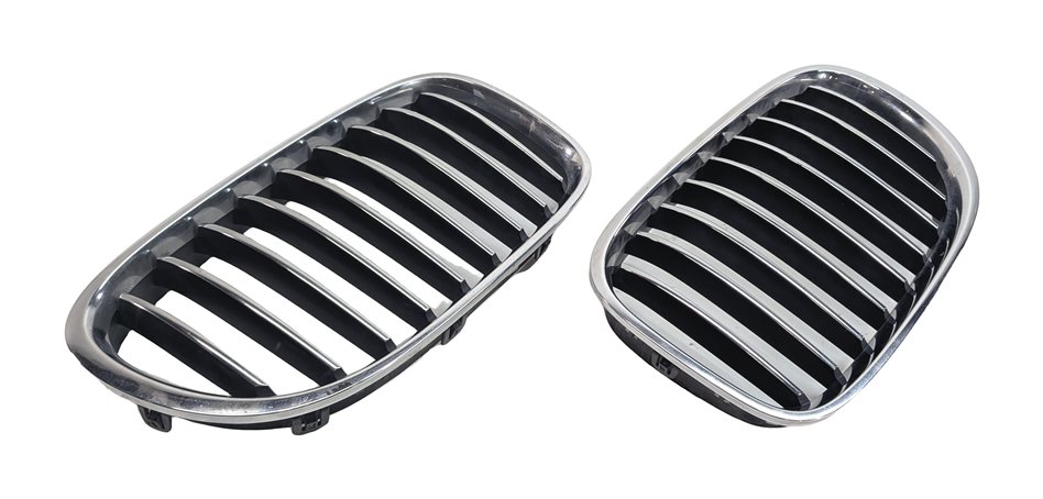 Thumbnail 3: 13-15 BMW 7 SERIES F01 F02 F04 FRONT LEFT & RIGHT HOOD KIDNEY GRILLE SET/2