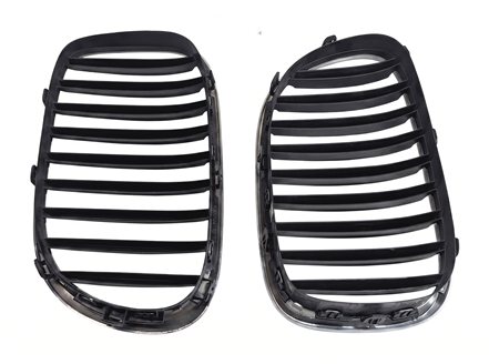 Thumbnail 4: 13-15 BMW 7 SERIES F01 F02 F04 FRONT LEFT & RIGHT HOOD KIDNEY GRILLE SET/2